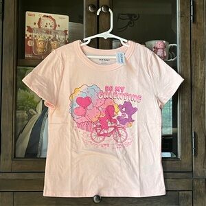 Old Navy Care Bears Be My Galentine Tee Girl XL RUNS SMALL Valentines Day NWT!!